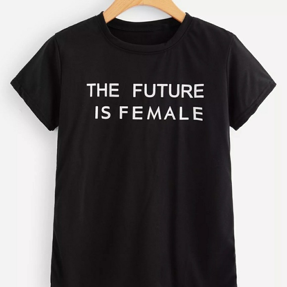 Tops - Woman Power Black Short Sleeve Tee